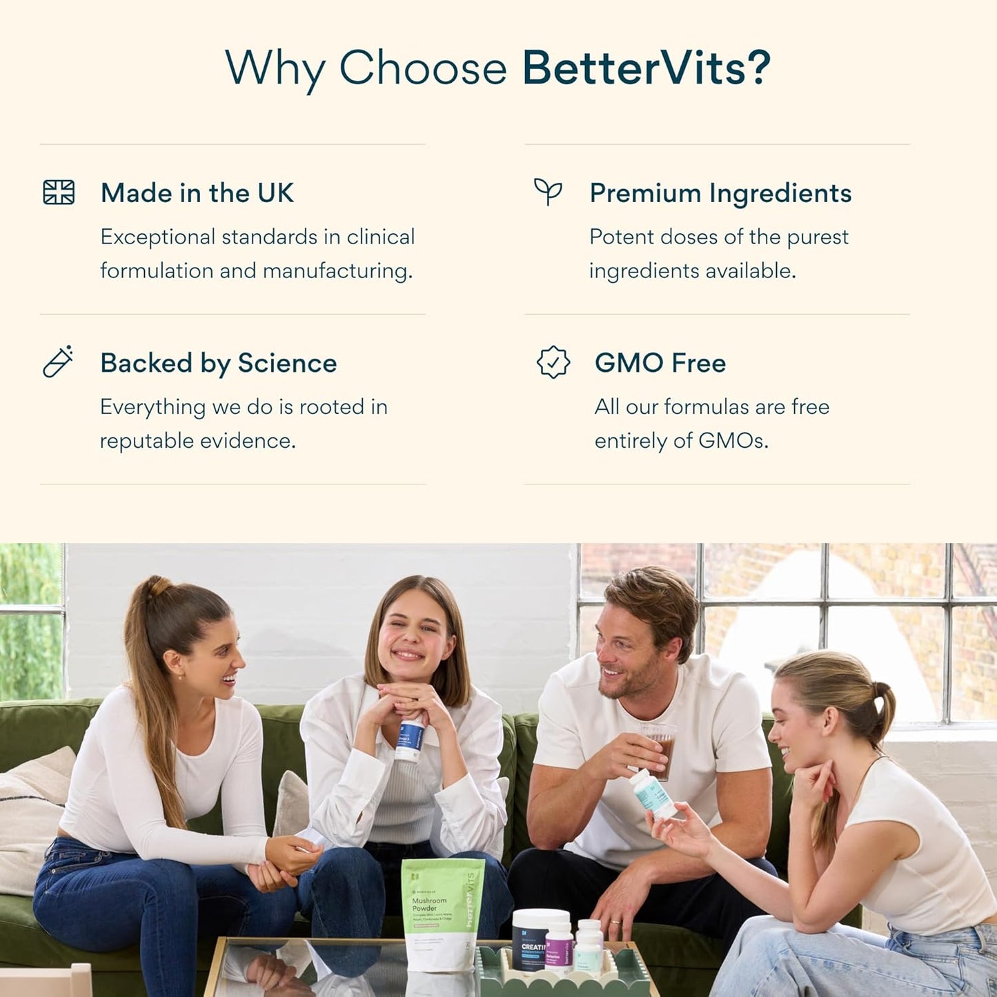 Bettervits Glucosamine Complex | Joint Support & Flexibility Tablets – 90 Count