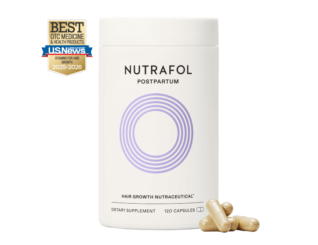 Nutrafol Postpartum – Hair Growth Nutraceutical Supplement, 120 Capsules