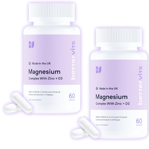 Bettervits Magnesium Glycinate Complex | Muscle, Heart & Sleep Support – 60 Capsules Pack of 2