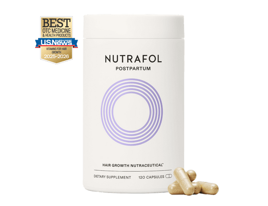 Nutrafol Postpartum – Hair Growth Nutraceutical Supplement, 120 Capsules
